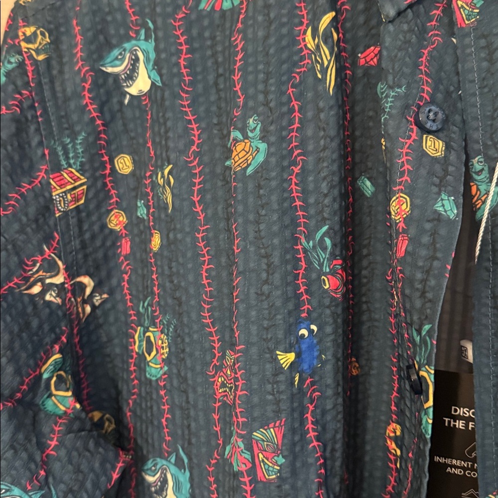 RSVLTS Dark Blue Patterned Button Down Shirt. See… - image 2